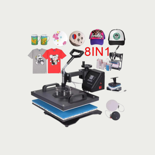 8-in-1 Combo Heat Press Machine | Sublimation & HTV |
