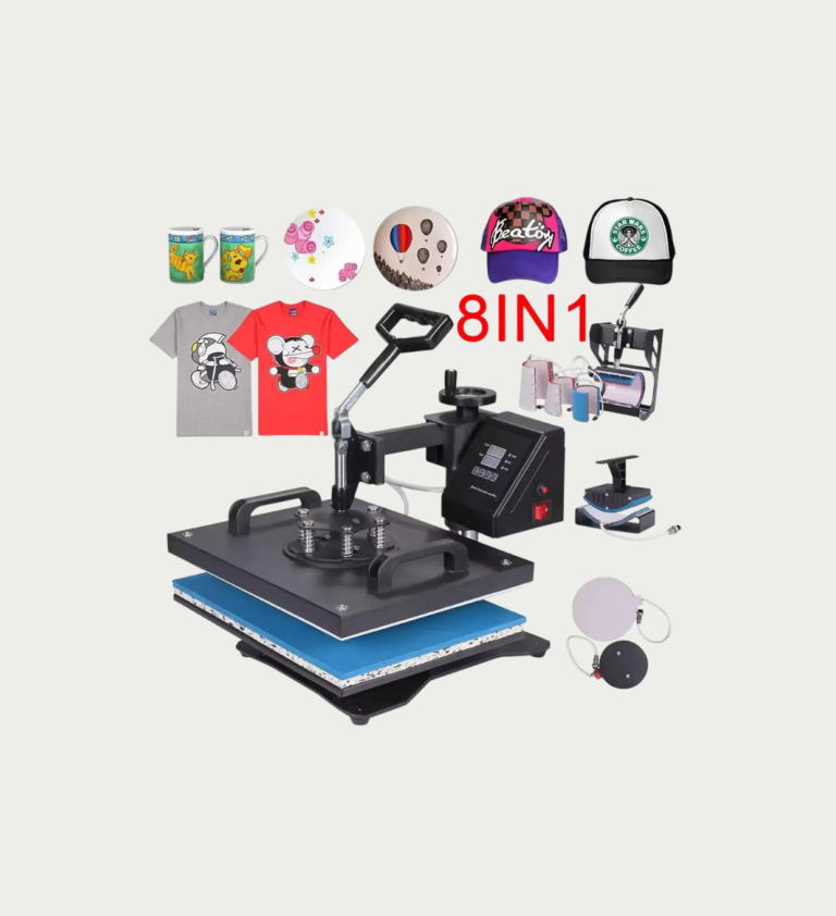 8-in-1 Combo Heat Press Machine | Sublimation & HTV |