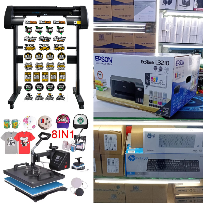 SUBLIMATION PACKAGE UrbanBrands Epson EcoTank L3210 sublimation printer with Yinghe 8-in-1 heat press and blank printing products