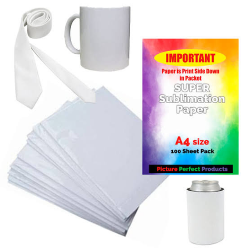 Sublimation Transfer Paper for Mugs, Tumblers, T-Shirts, Caps and Personalised Gifts