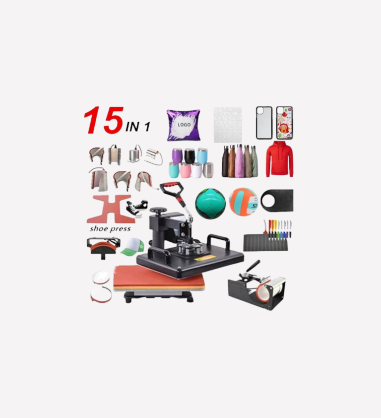 15-in-1 Multifunctional Combo Heat Press Machine – All-In-One Sublimation & HTV Transfer Machine